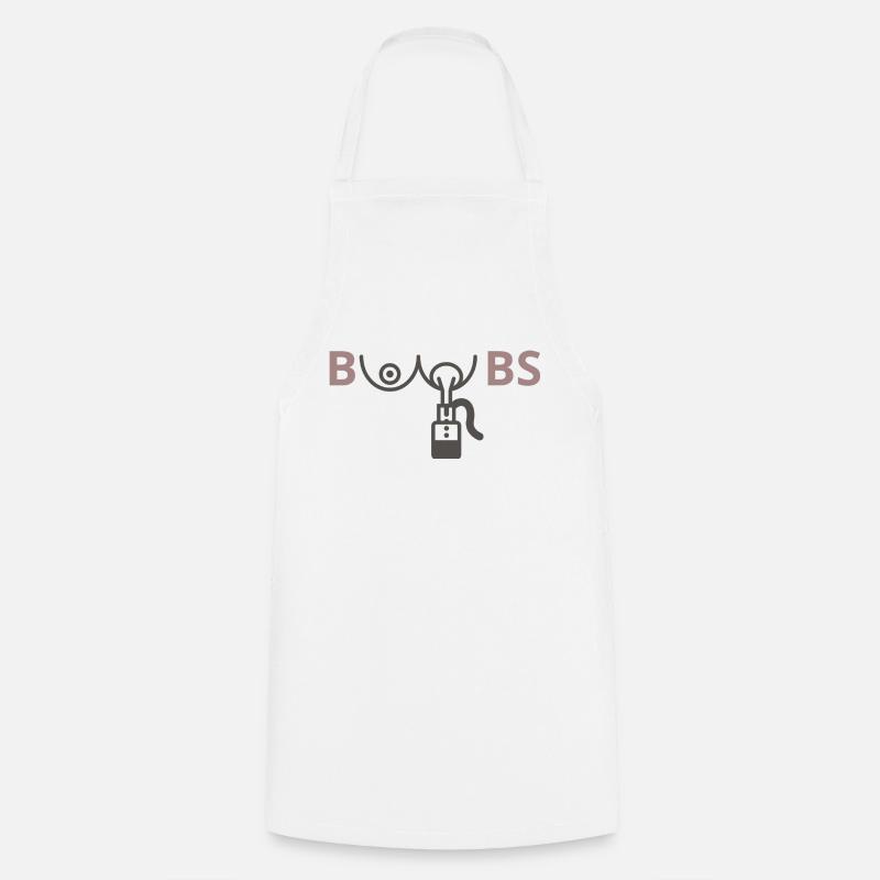 BOOBS - Cooking Apron - white