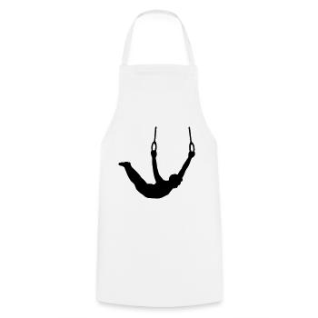 Inspiring ring gymnastics - powerful and elegant - Cooking Apron - white - Front - AI Model Male 185 dark (185cm)