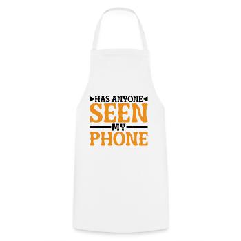 Has Anyone Seen My Phone 16 - Kochschürze - Weiß - Vorne - AI Model Male 185 dark (185cm)
