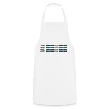 Hustle & Humble - Tablier de cuisine - blanc - Devant - AI Model Male 185 dark (185cm)