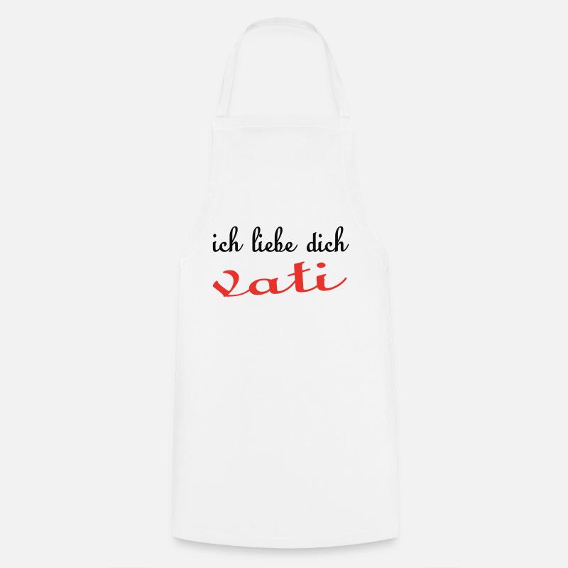 Ich liebe dich VATI - Cooking Apron - white