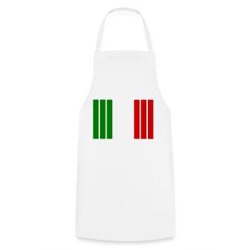 Rayures Italie - Tablier de cuisine - blanc - Devant - AI Model Male 185 dark (185cm)