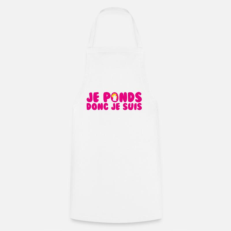 I lay therefore I am - Cooking Apron - white