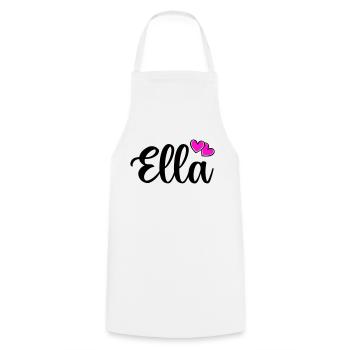 Ella Name - Cooking Apron - white - Front - AI Model Male 185 dark (185cm)