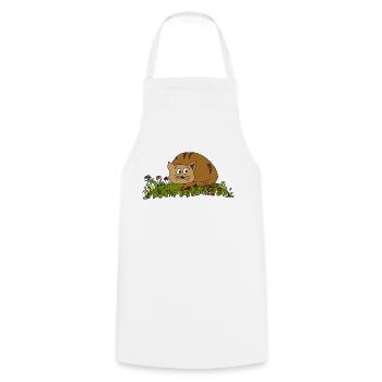 Cat - Cooking Apron - white - Front - AI Model Male 185 dark (185cm)