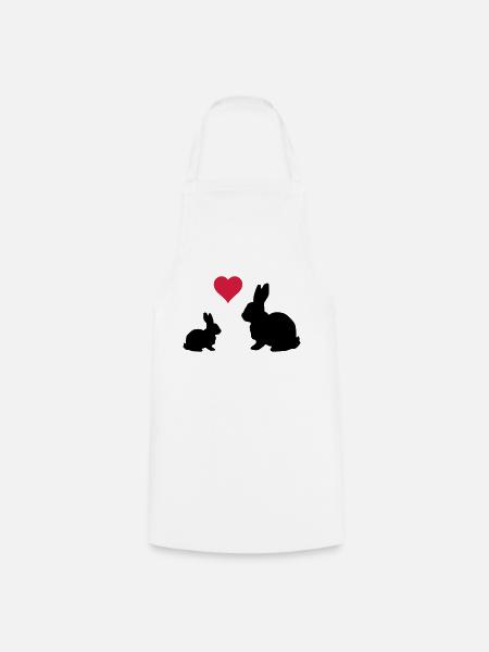 Mama Kind Hase - Kochschürze - Weiß