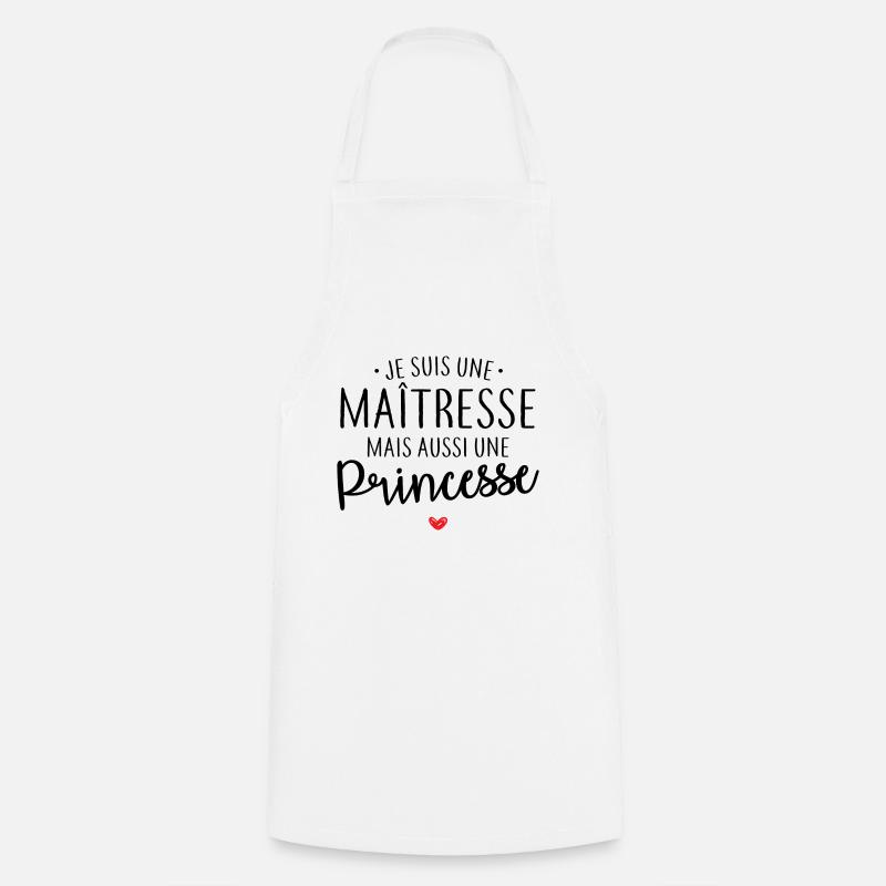 Maîtresse et princesse - Tablier de cuisine - blanc