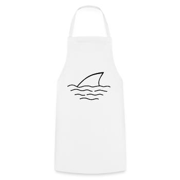 shark - Cooking Apron - white - Front - AI Model Male 185 dark (185cm)