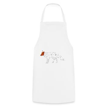 Fuchs geometrisch low poly bunter Kopf 3D Geschenk - Kochschürze - Weiß - Vorne - AI Model Male 185 dark (185cm)