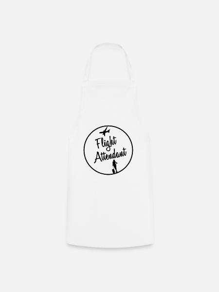 Flugbegleiterin / Stewardess - Kochschürze - Weiß