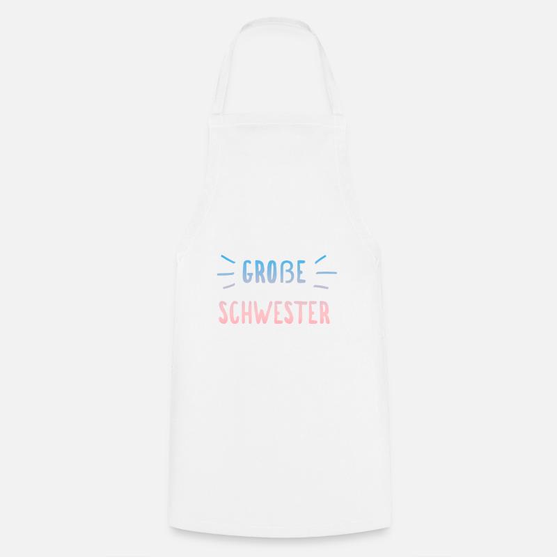 Geschenkidee für die große Schwester - Kochschürze - Weiß