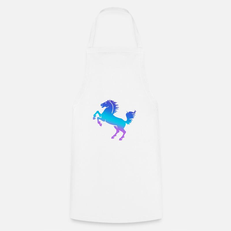 Cheval - Tablier de cuisine - blanc