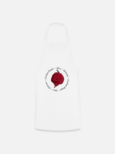 Carolina Reaper Chili Chilli Pepper Spicy Scharf - Kochschürze - Weiß