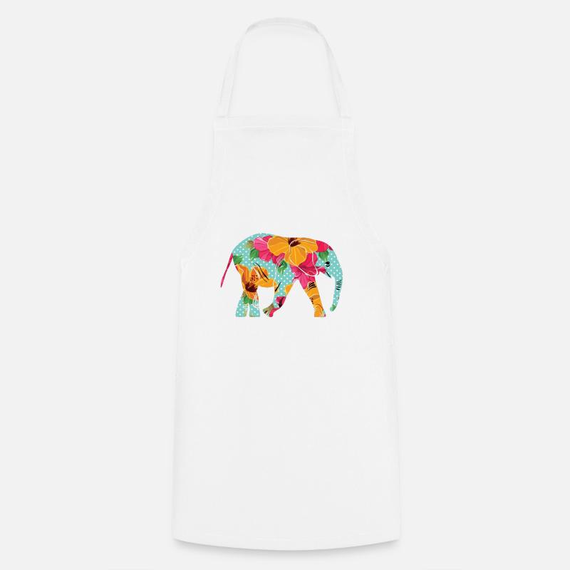 elephant - Cooking Apron - white