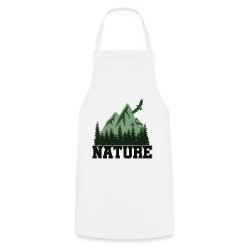 Nature... Nature in the National Park - Cooking Apron - white - Front - AI Model Male 185 dark (185cm)