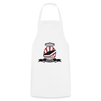 Étudiant Formation Savoir Cadeau cool - Tablier de cuisine - blanc - Devant - AI Model Male 185 dark (185cm)