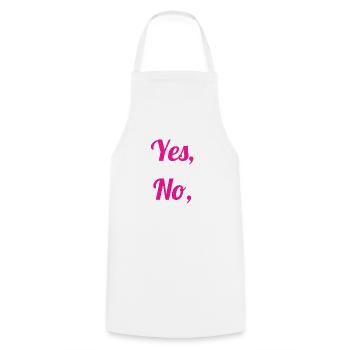 Je suis enceinte malheur tu touches mon ventre - Tablier de cuisine - blanc - Devant - AI Model Male 185 dark (185cm)