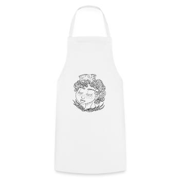 Thoughtful - Cooking Apron - white - Front - AI Model Male 185 dark (185cm)