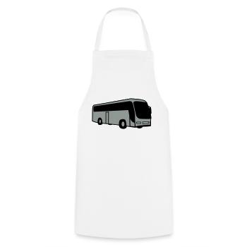 bus autobus bus driver - Cooking Apron - white - Front - AI Model Male 185 dark (185cm)