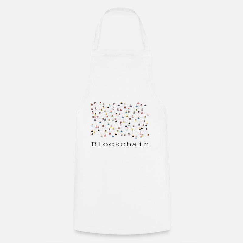 Blockchain - Kochschürze - Weiß