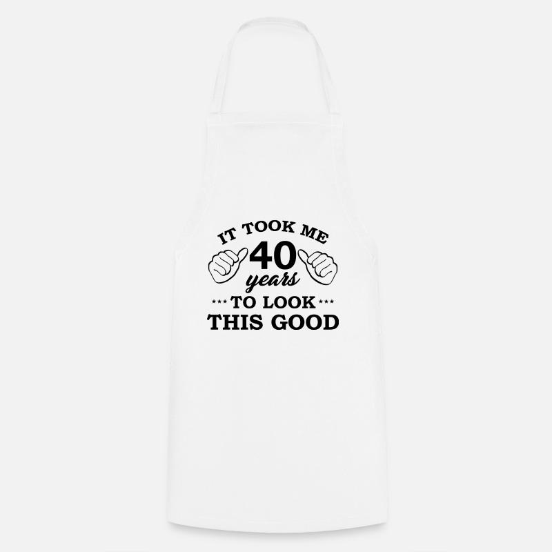 It took me 40 years - Cooking Apron - white