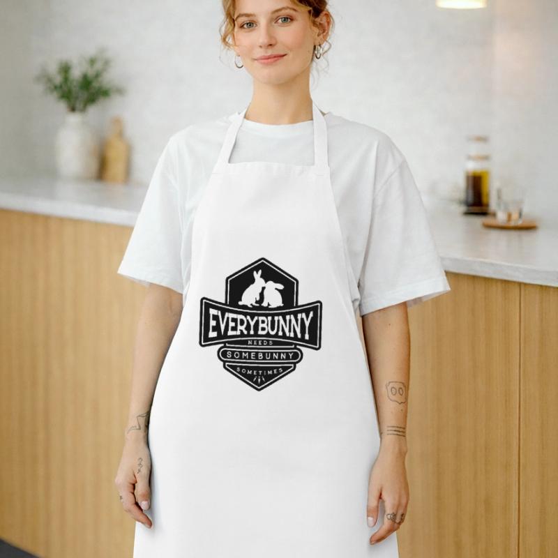 Every rabbit needs a rabbit cuddle Black Cooking Apron