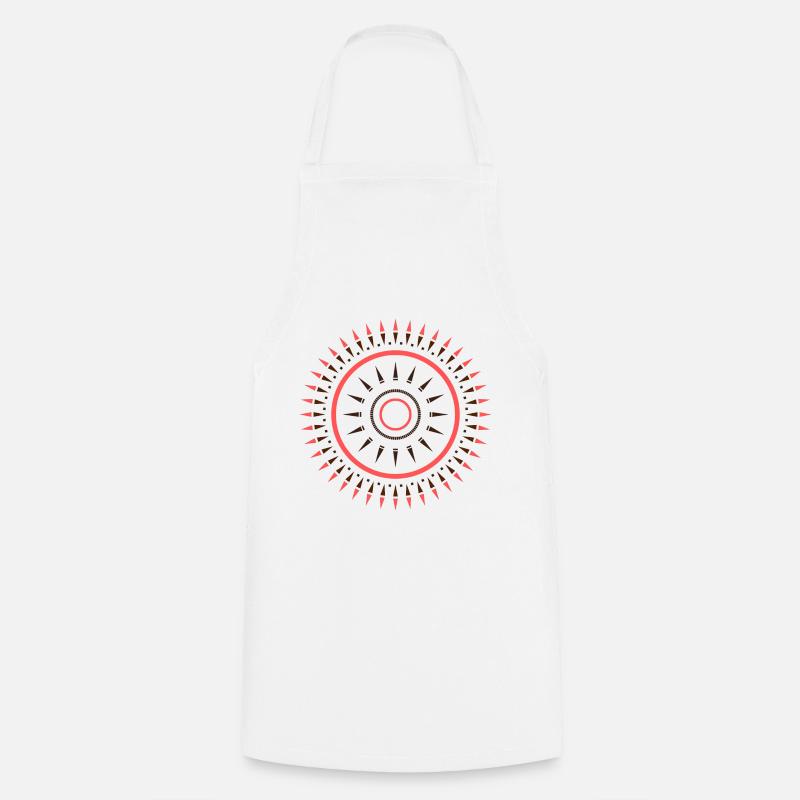 Ethno pattern earth tones coral - Cooking Apron - white