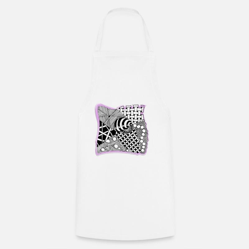 Zentangle Muster patterncontest - Kochschürze - Weiß