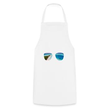 Holiday glasses - Cooking Apron - white - Front - AI Model Male 185 dark (185cm)