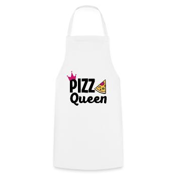 Pizza Queen femmes Cadeau cool pour les femmes - Tablier de cuisine - blanc - Devant - AI Model Male 185 dark (185cm)