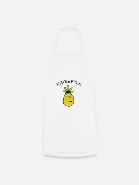 Ananas Obst Brille Figur Lustiges Geschenk - Kochschürze - Weiß