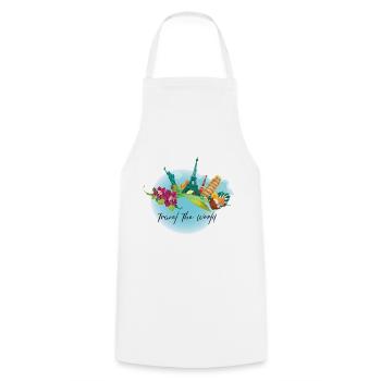 Voyages - Tablier de cuisine - blanc - Devant - AI Model Male 185 dark (185cm)