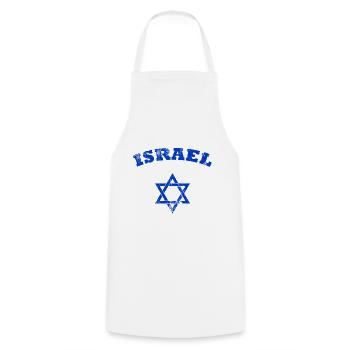 Israël - Tablier de cuisine - blanc - Devant - AI Model Male 185 dark (185cm)