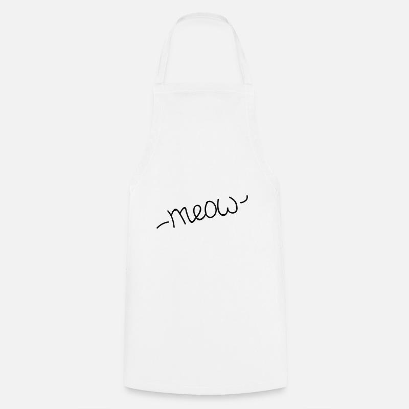 meow meow - Cooking Apron - white