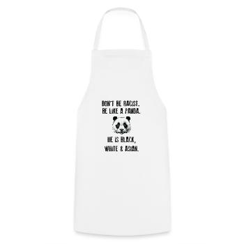 Racisme Panda Noir Blanc Asiatique - Tablier de cuisine - blanc - Devant - AI Model Male 185 dark (185cm)