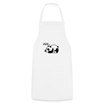 Le panda se repose - Tablier de cuisine - blanc - Devant - AI Model Male 185 dark (185cm)