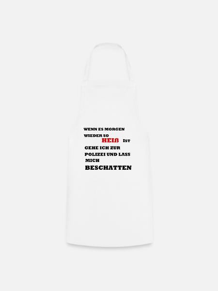 Sommer Hitze - Kochschürze - Weiß