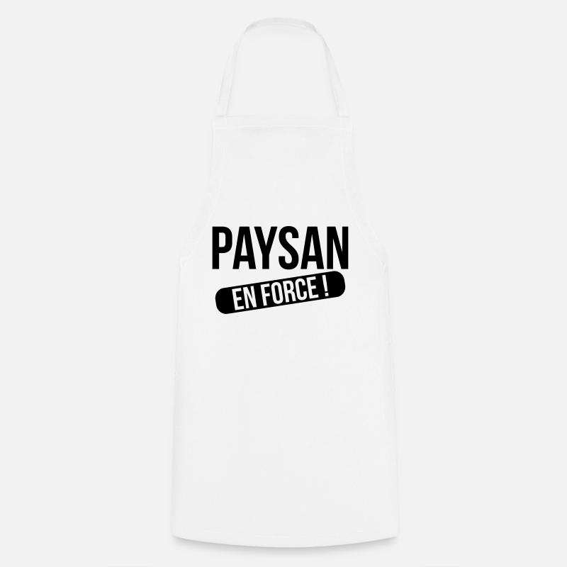 Paysan en force ! - Tablier de cuisine - blanc