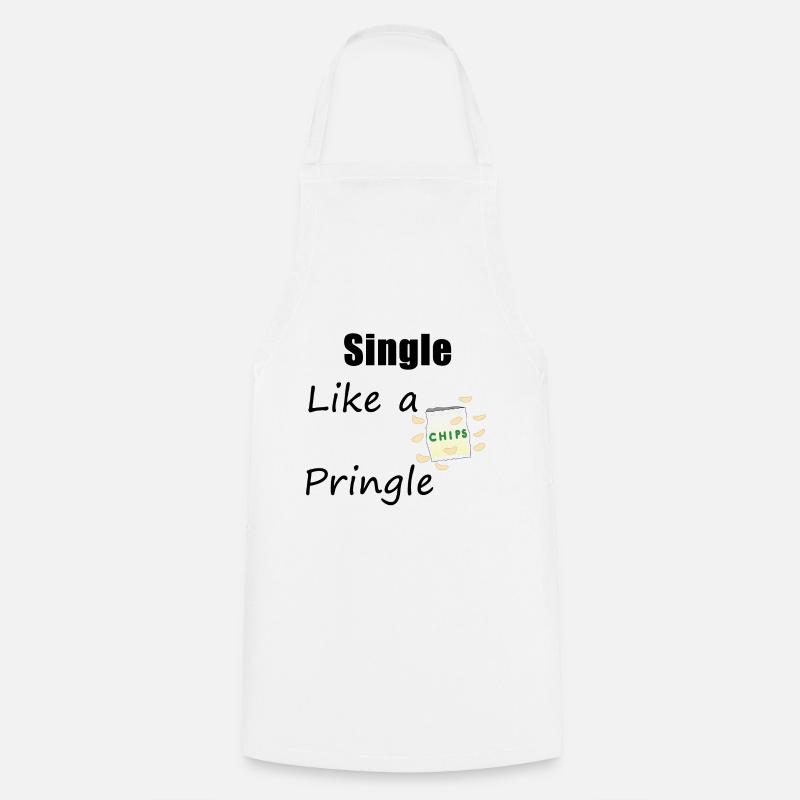 Single like a pringle funny sayings chips - Cooking Apron - white