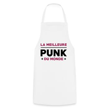 Punk / Rock / Musique / Musicien / Anarchiste - Tablier de cuisine - blanc - Devant - AI Model Male 185 dark (185cm)