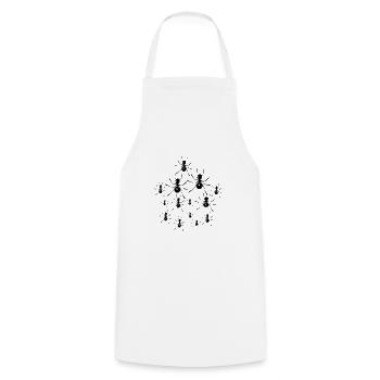 army ants - Cooking Apron - white - Front - AI Model Male 185 dark (185cm)