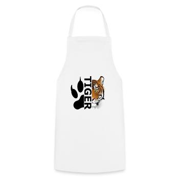 Tigre - Tablier de cuisine - blanc - Devant - AI Model Male 185 dark (185cm)