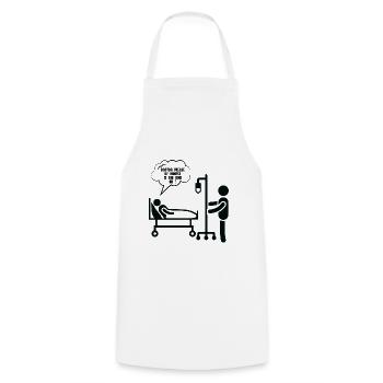 Cycling shirt cycling road bike jersey gift - Cooking Apron - white - Front - AI Model Male 185 dark (185cm)