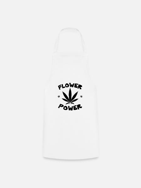Flower Power - Kochschürze - Weiß