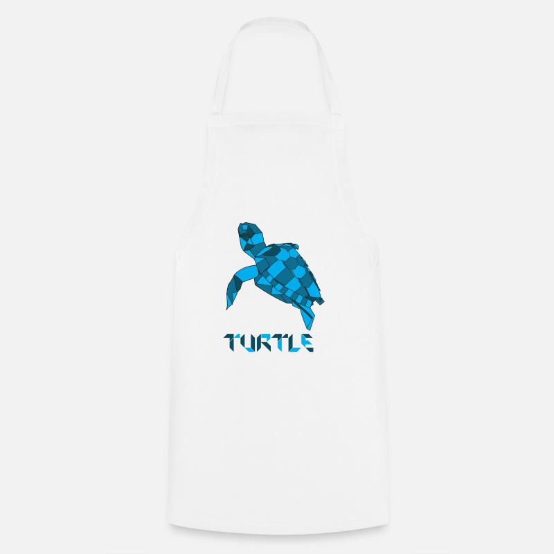 Schildkröte - Turtle - Kochschürze - Weiß