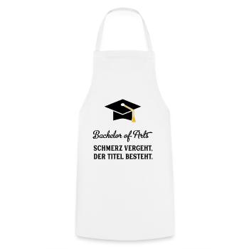 bachelorofarts - Kochschürze - Weiß - Vorne - AI Model Male 185 dark (185cm)