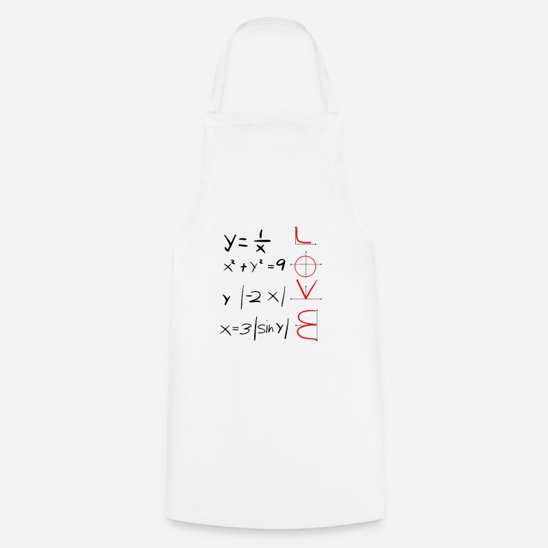 L'amour pour les mathématiques - Tablier de cuisine - blanc