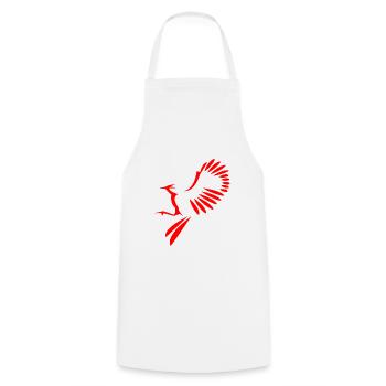 Illustration oiseau - Tablier de cuisine - blanc - Devant - AI Model Male 185 dark (185cm)