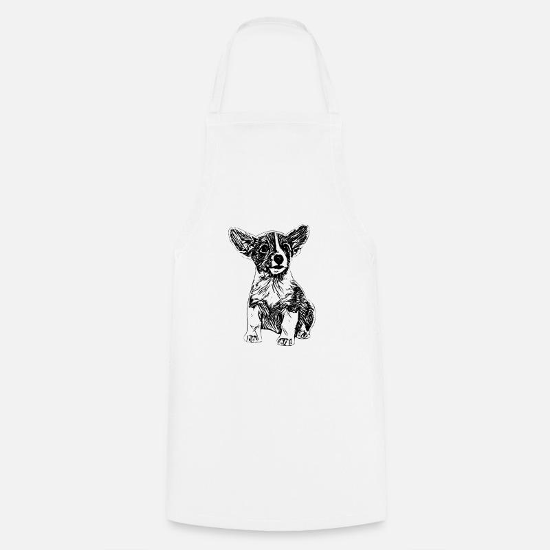Jack Russell - Tablier de cuisine - blanc