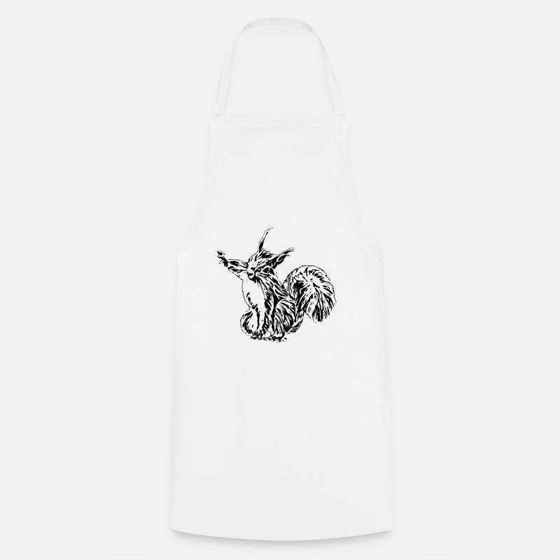 Écureuil roux - Tablier de cuisine - blanc